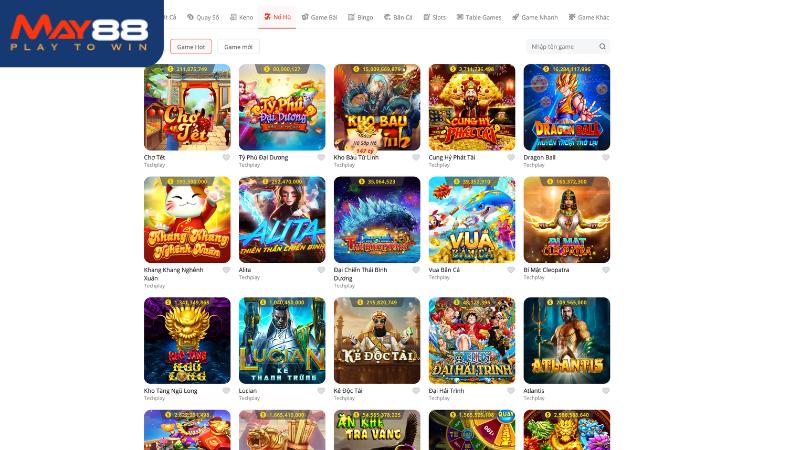 Tham gia sảnh Slot Game với nhiều chủ đề phong phú